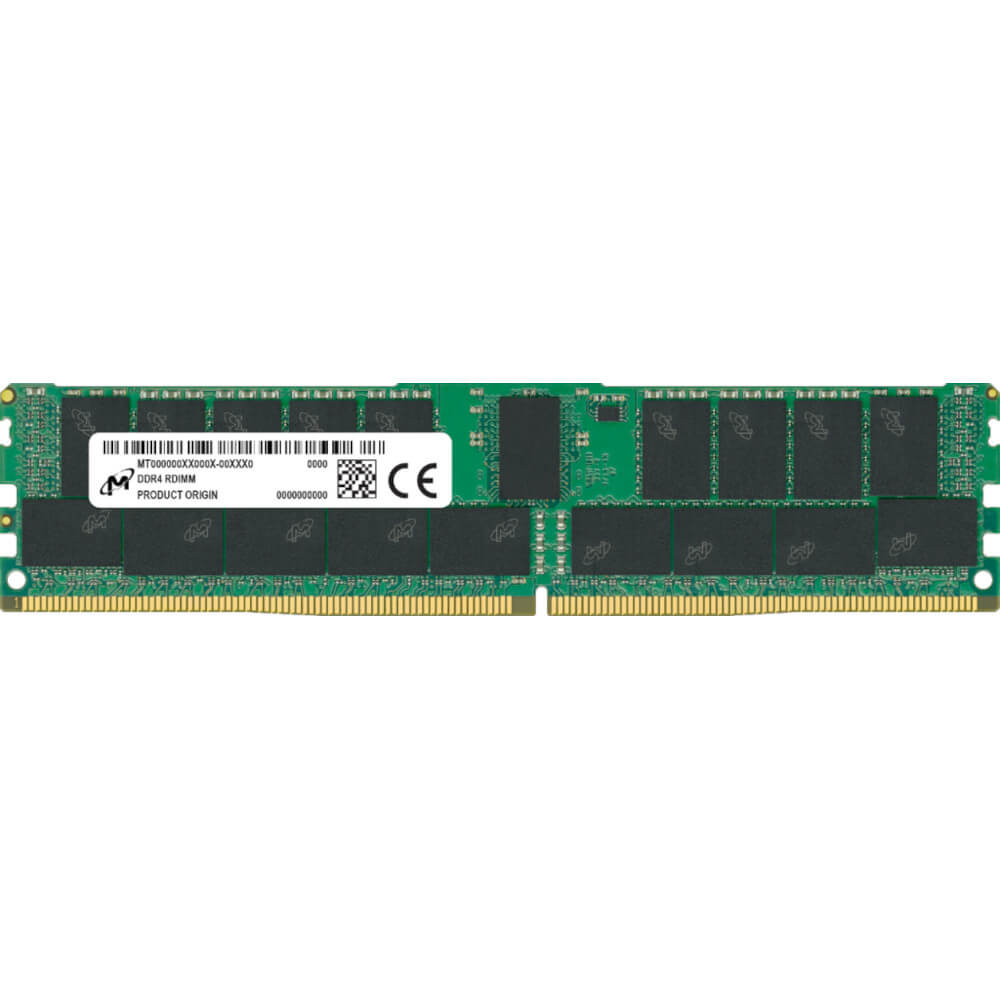 Image of Micron 16GB (1x16GB) DDR4 RDIMM 2666MHz CL19 1Rx4 ECC Registered Server Memory 3yr wty [MTA18ASF2G72PZ-2G6E1]