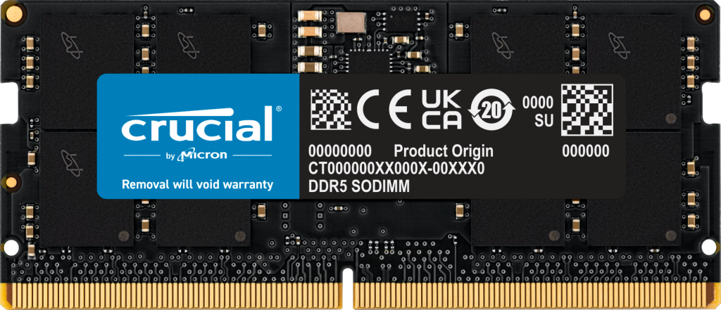 Image of Crucial 16GB DDR5 Notebook Memory [CT16G48C40S5] PC5-38400, 4800MHz