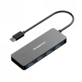 Simplecom CH320 Ultra Slim Aluminium USB 3.1 Type C to 4 Port USB 3.0 Hub - Black [CH320-BLACK]