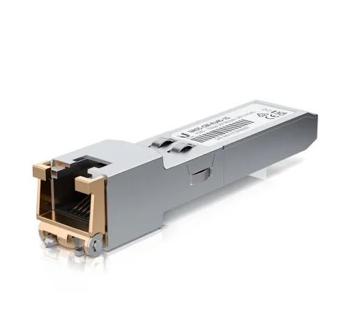 Image of Ubiquiti SFP to RJ45 Transceiver Module, 1000Base-T Copper SFP Transceiver, 1Gbps Throughput Rate, Supports Up to 100m [UACC-CM-RJ45-1G]