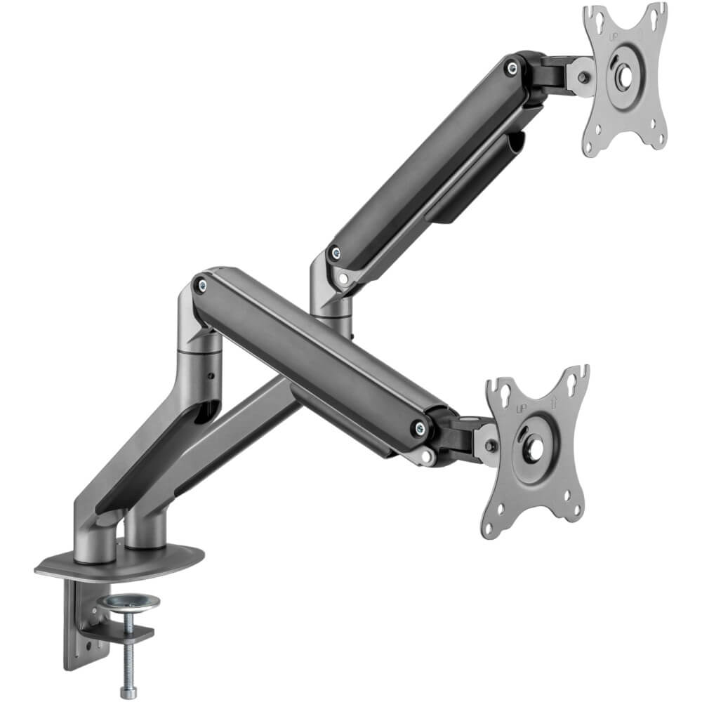 Image of Brateck Dual Monitor Economical Spring Assisten Monitor Arm [LDT63-C024-S]