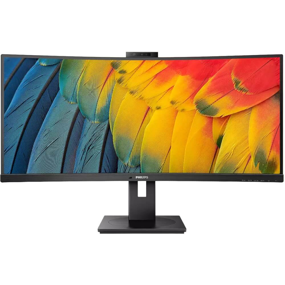 Image of Philips 34B1U5600CH 34&quot; WQHD UltraWide USB-C Docking Curved Monitor with Webcam