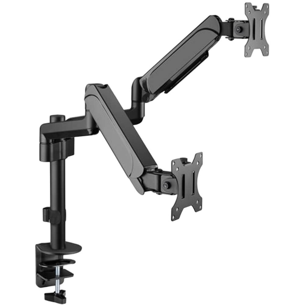 Image of Brateck Dual Monitors Pole-Mounted Gas Spring Monitor Arm [LDT48-C024]