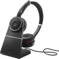 Jabra Evolve 75 SE UC Stereo Bluetooth Headset + Stand with Active Noise Cancelling [7599-848-199]