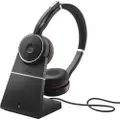 Jabra Evolve 75 SE MS Stereo Bluetooth Headset + Stand with Active Noise Cancelling [7599-842-199]
