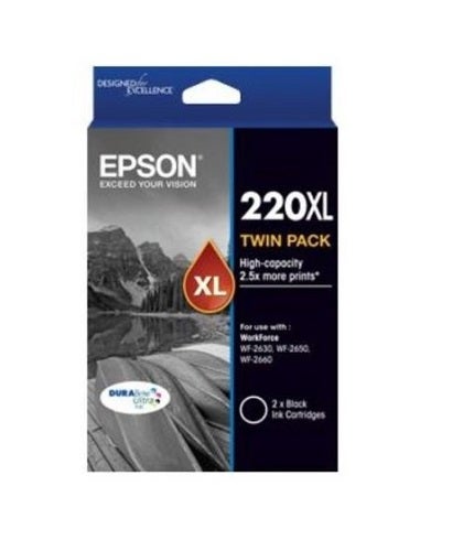 Image of Epson 220 HY Black Twin Pack