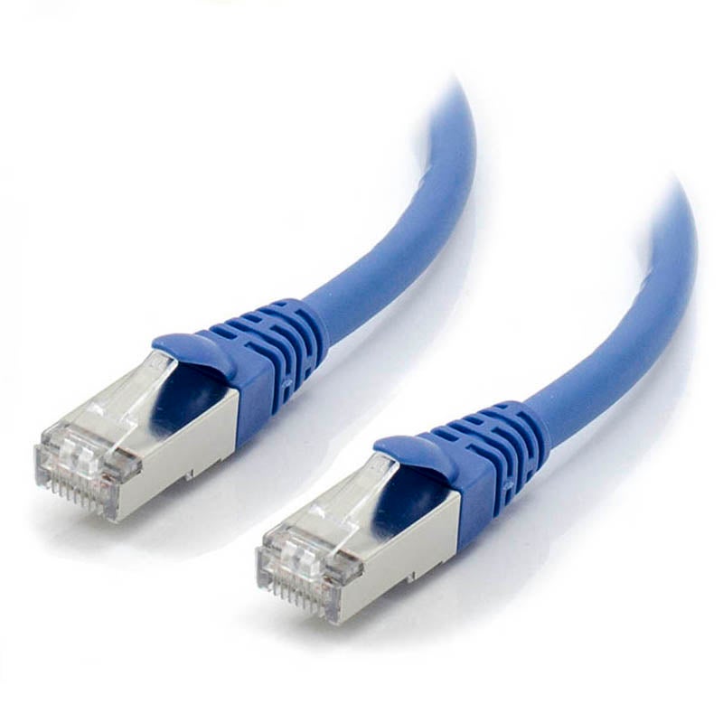 Image of ALOGIC 0.5m 10GbE Shielded CAT6A LSZH Network Cable - Blue [C6A-0.5-Blue-SH]