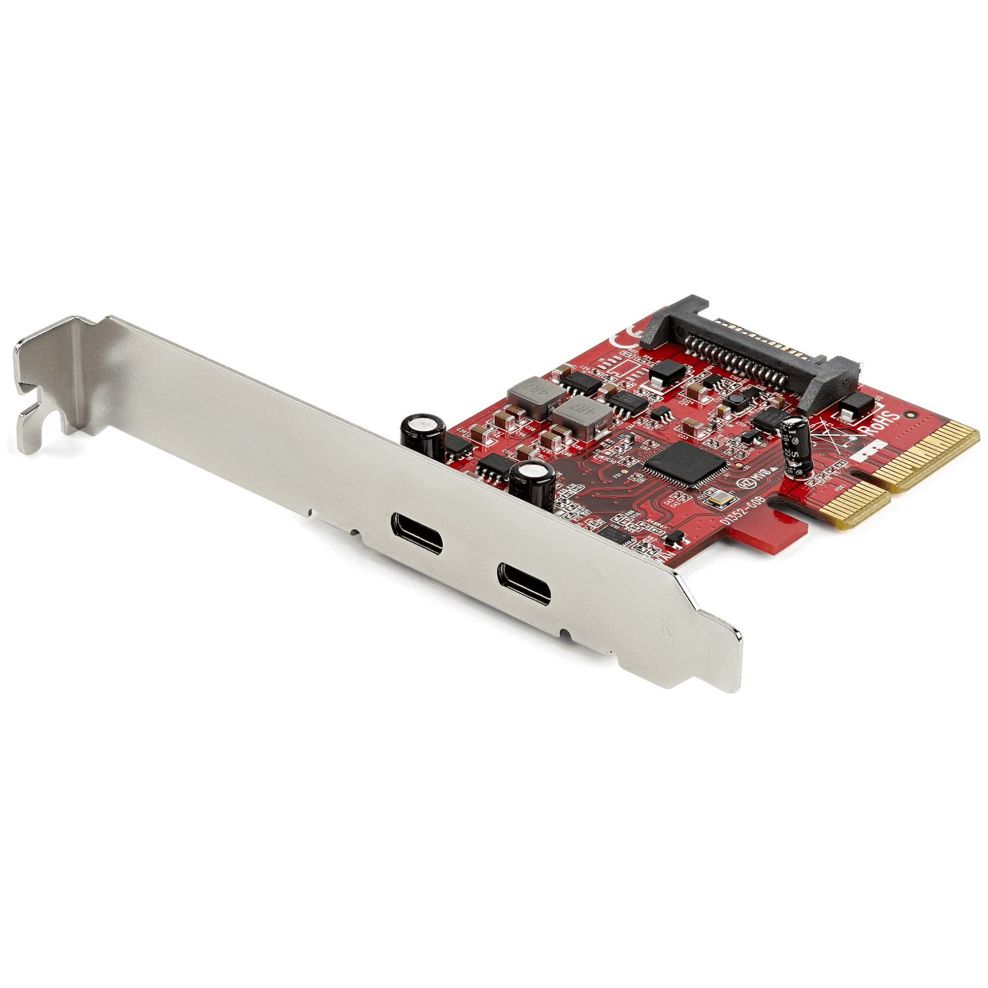 Image of Startech [PEXUSB312C3] PCIe USB 3.1 Card - 2x USB C 3.1 Gen 2 10Gbps - PCIe Gen 3 x4 - ASM3142 Chipset - USB Type C PCI Express Card