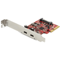 Startech [PEXUSB312C3] PCIe USB 3.1 Card - 2x USB C 3.1 Gen 2 10Gbps - PCIe Gen 3 x4 - ASM3142 Chipset - USB Type C PCI Express Card
