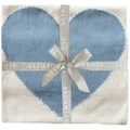Alimrose Baby Heart Blanket - Natural &amp; Blue