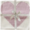 Alimrose Baby Heart Blanket - Natural &amp; Pink