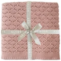 Alimrose Organic Heritage Knit Baby Blanket - Petal