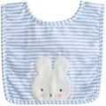 Alimrose Baby Bunny Bib - Blue Stripe