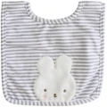 Alimrose Baby Bunny Bib - Grey Stripe