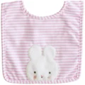 Alimrose Baby Bunny Bib - Pink Stripe