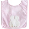 Alimrose Baby Bunny Bib - Pink Stripe