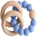 Alimrose Beechwood Teether Ring Set - Blue
