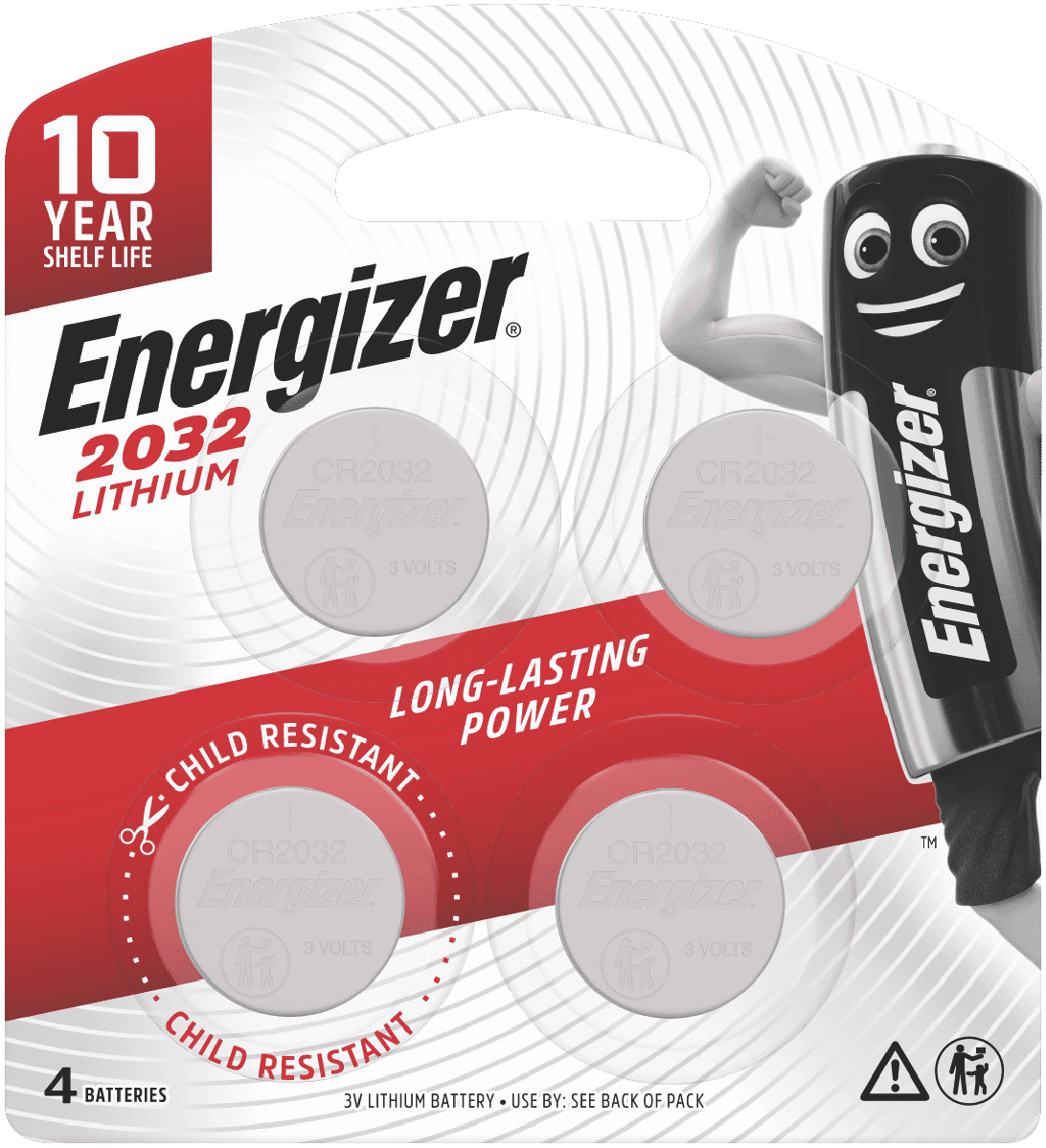Energizer Lithium Coin CR2032 4PK
