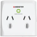 Monster Dual Socket Surge Protector (White)