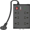 Monster 6 Socket Surge Powerboard with F-Type