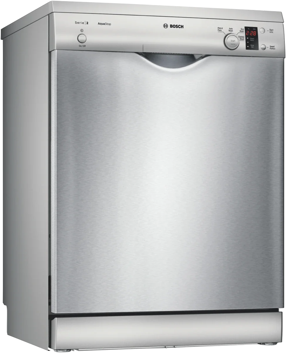 Bosch Series 2 Freestanding Dishwasher Silver Inox