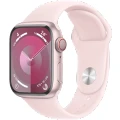 Apple Watch Series9 GPS + Cellular 41mm Pink Aluminium Case with Light Pink Sport Band - S/M
