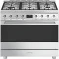 Smeg 90cm Dual Fuel Freestanding Cooker Stainless Steel