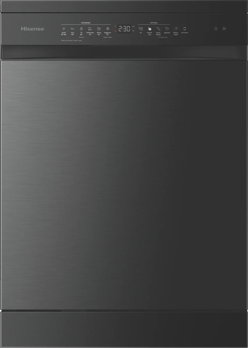 Hisense Freestanding Dishwasher - Black Steel