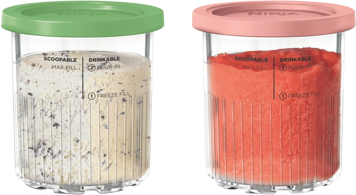 Ninja 2 x 700ml NC501 Creami Deluxe Tubs And Lids