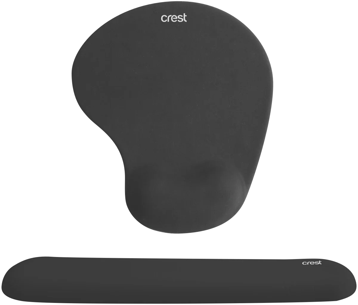 Crest Ergonomic Keyboard & Mouse Pad (Black)