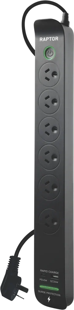 Jackson 6X - 6 Outlet Slimline 45W PD Powerboard