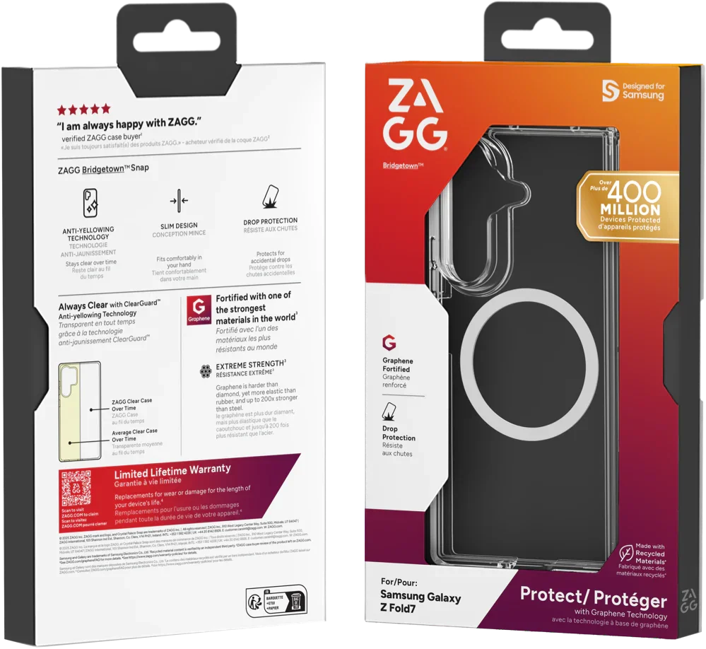 ZAGG Samsung Z Fold7 Bridgetown Snap Case Clear