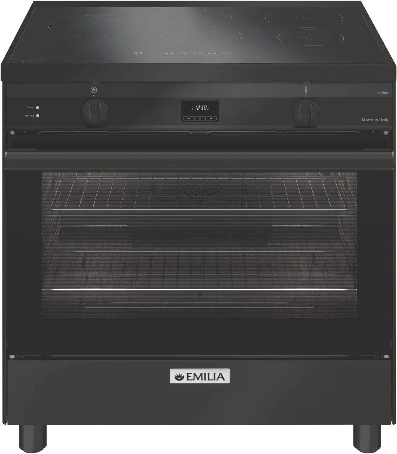 Emilia 80cm Induction Freestanding Cooker - Black