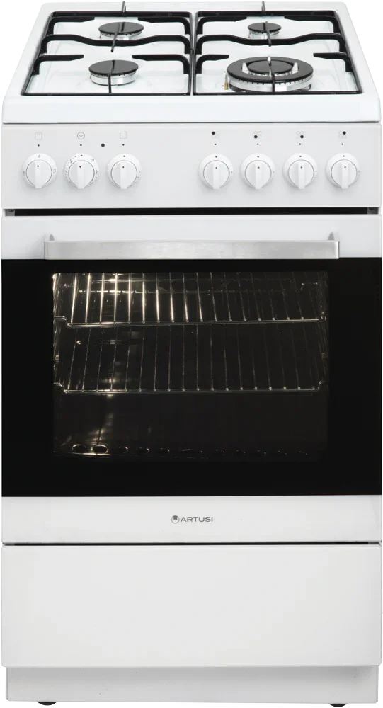 ARTUSI 54cm Upright Gas Cooker White