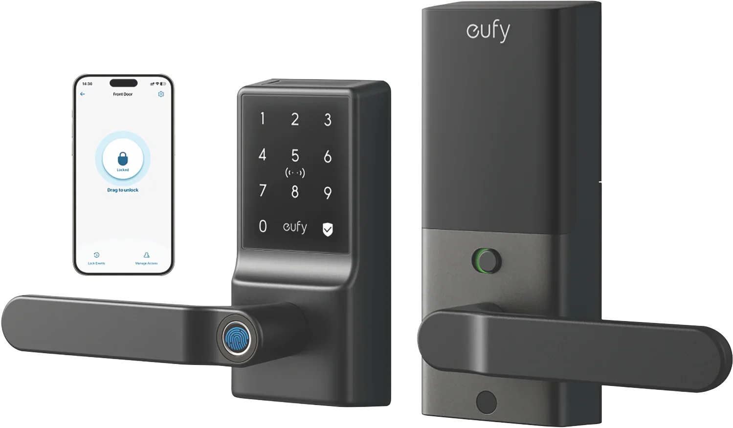 eufy C33 Smart Security Lever Door Lock (Black)