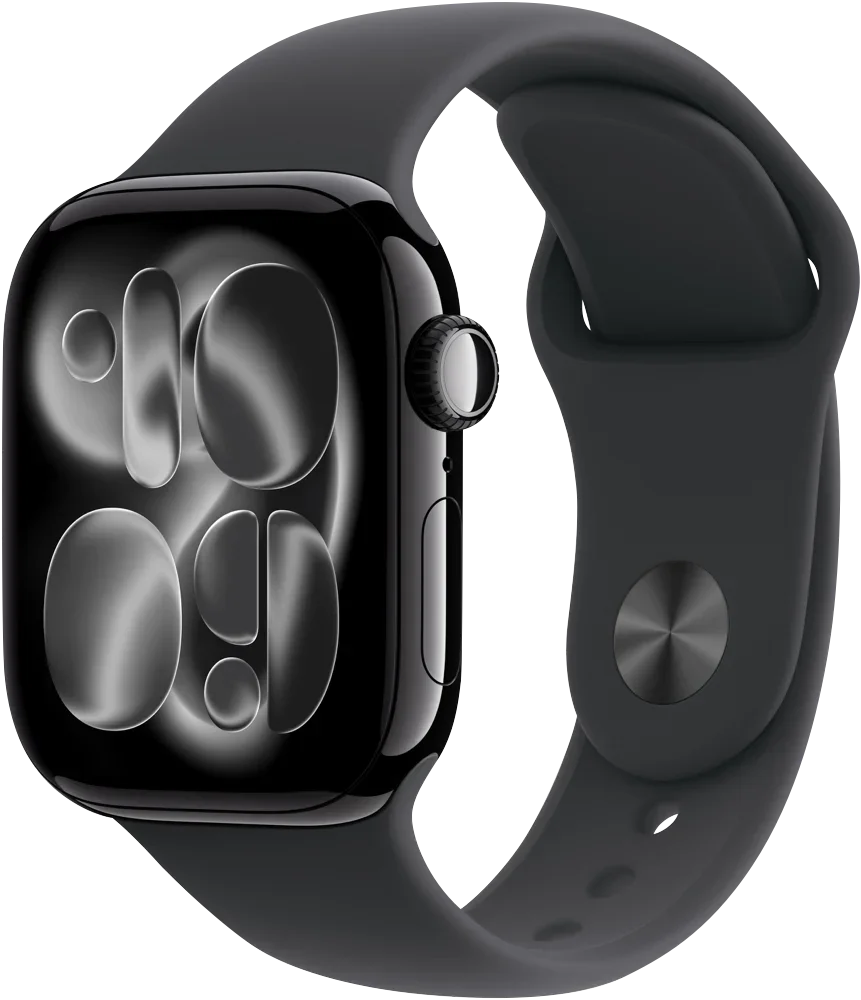 Apple Watch Series 11 GPS 42mm Jet Black Aluminium Case - Black Sport Band M/L
