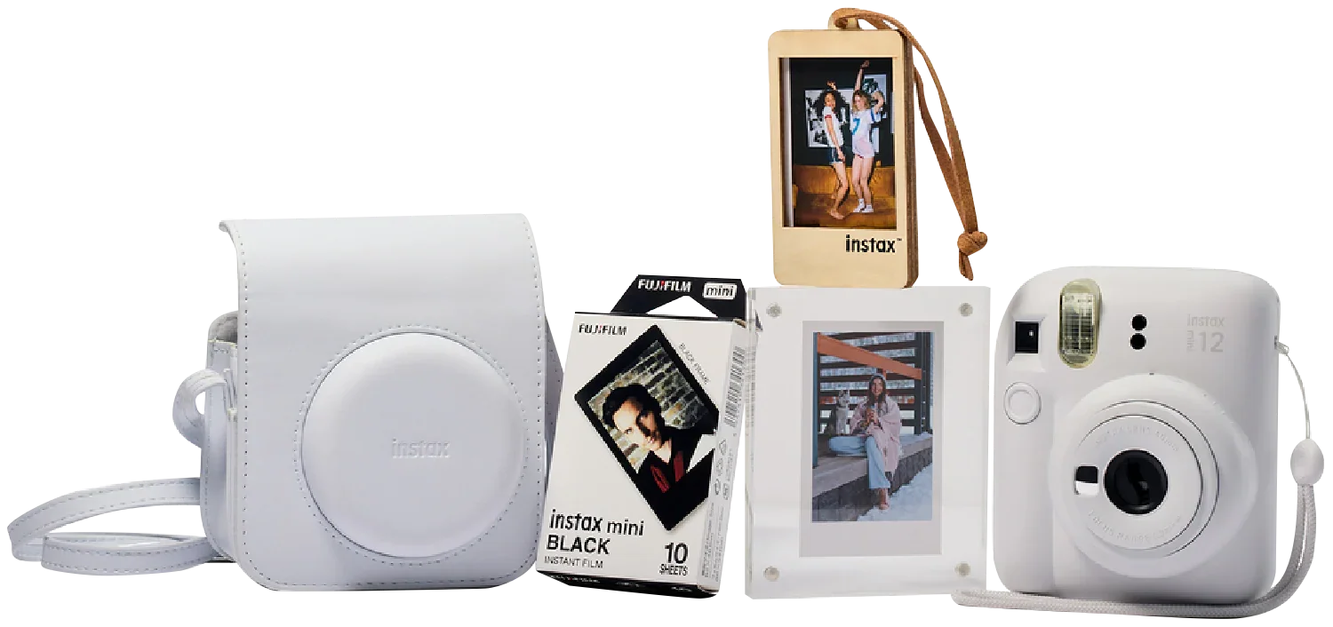 Instax Mini 12 Memory Maker Bundle - Clay White