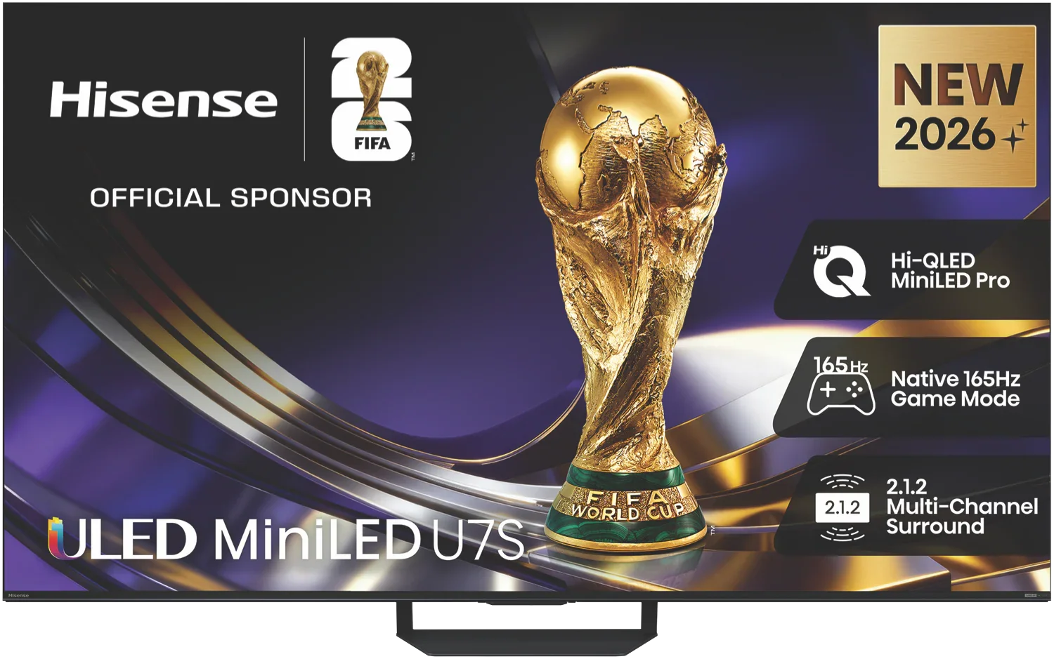 Hisense 75" U7SAU 4K ULED MiniLED 165Hz TV 2026