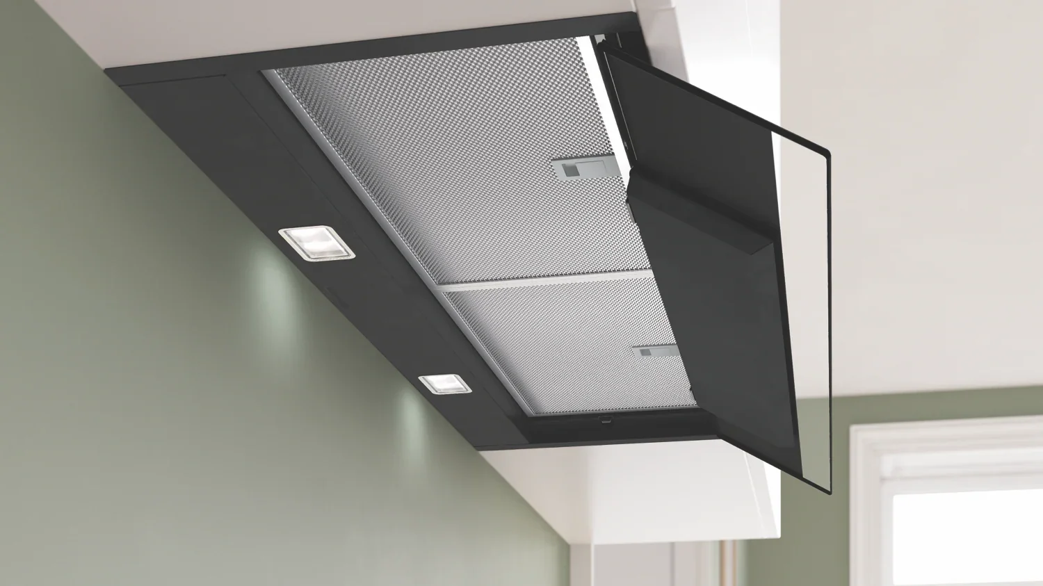 Bosch Series 8 90cm Integrated Rangehood, Matt Black