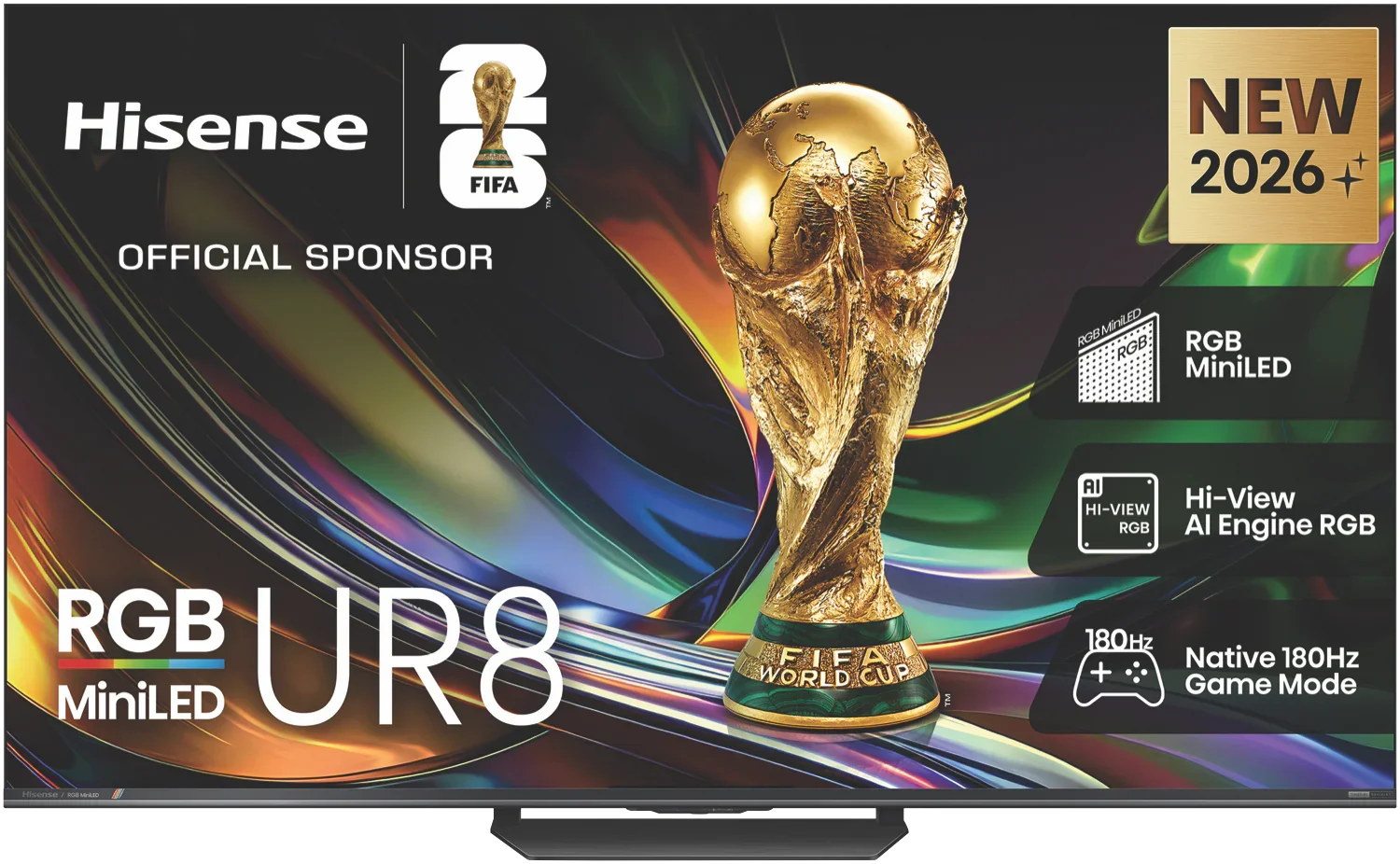 Hisense 75'' UR8SAU 4K RGB MiniLED 180Hz Smart AI TV 2026