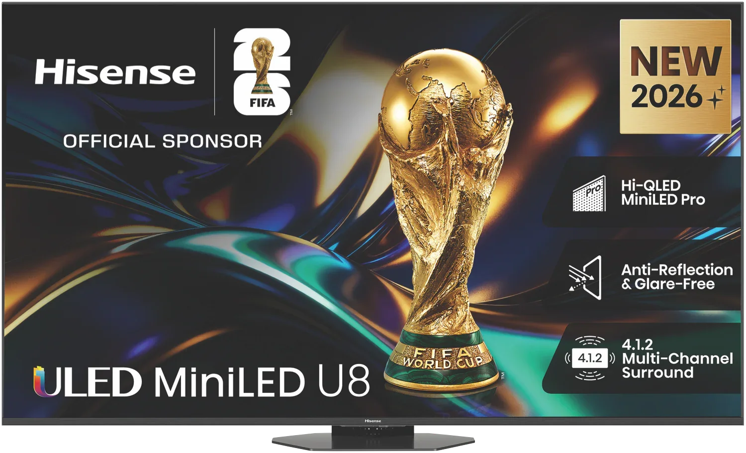 Hisense 75" U85AU 4K ULED MiniLED Hi-QLED 165Hz Smart AI TV 2026