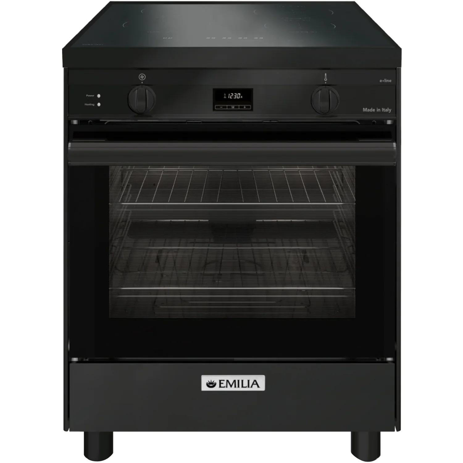 Emilia 60cm Induction Freestanding Cooker, Black