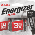 Energizer Max AAA Batteries 8 Pack