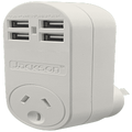 Jackson 4 USB Charger with Mains Power Outlet 1 Amp