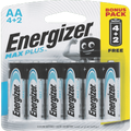 Energizer Max Plus AA Batteries 4+2 pack