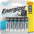 Energizer Max Plus AAA Batteries 4+2 pack