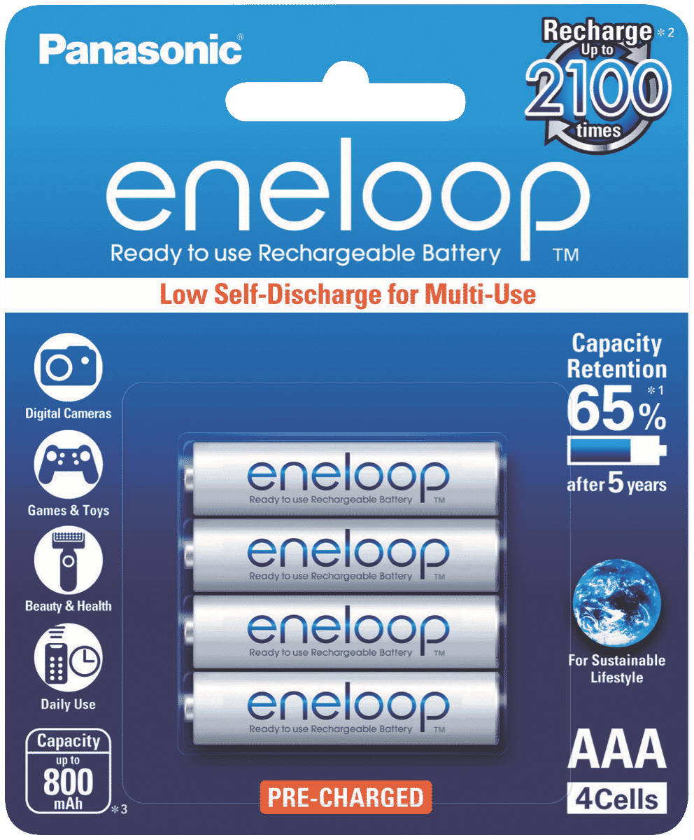 Eneloop AAA Rechargeable Batteries 4 Pack