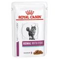 Royal Canin Veterinary Renal With Fish Wet Cat Food Pouches 48 X 85g