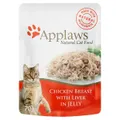 Applaws Wet Cat Food Chicken Liver Jelly Pouch 16 X 70g