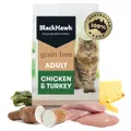 Black Hawk Grain Free Dry Cat Food Adult Chicken And Turkey 1.2kg